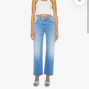 MOTHER Rambler zip wide straight leg Jeans